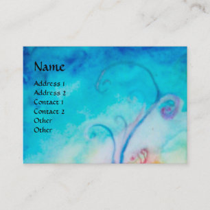 WHIMSICAL CUTE FLOWER FAIRY IN PINK,GOLD SPARKLES BUSINESS CARD