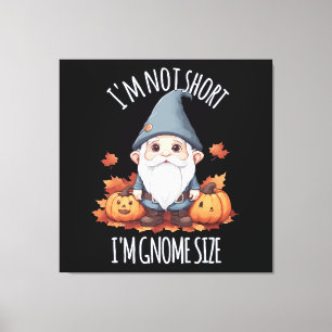 Whimsical Cute Gnome in Autumn Canvas Print