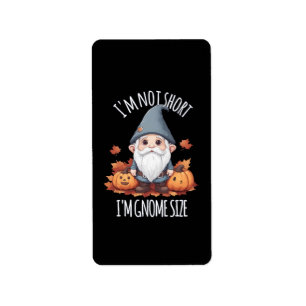 Whimsical Cute Gnome in Autumn Label