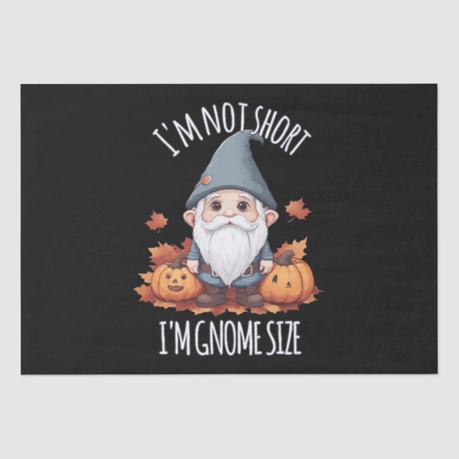 Whimsical Cute Gnome in Autumn Tissue Paper (Front)