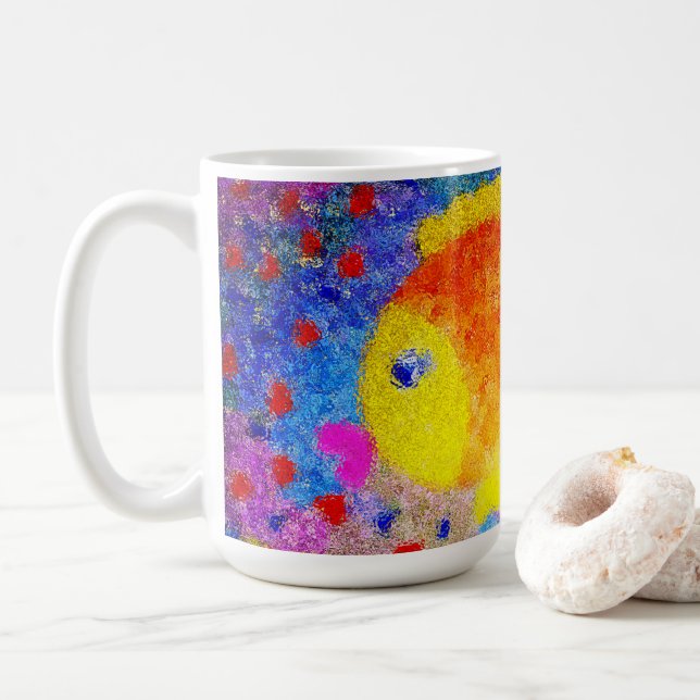 ​Whimsical Cute Goldfish Tropical Ocean Coffee Mug (With Donut)
