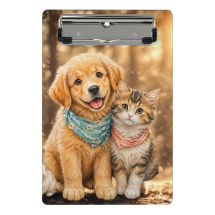 Whimsical Cute Pet Nature illustration Mini Clipboard