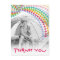 Whimsical Cute Rainbow Hearts Kids Photo Thank You