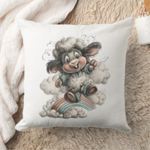Whimsical Cute Sheep Cushion