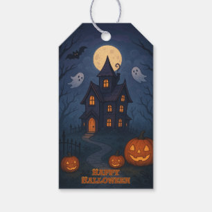 Whimsical Cute Spooky Haunted House Halloween - Gift Tags