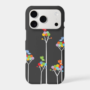 Whimsical Cute Tweet Birds Colourful Fun Tree Dots