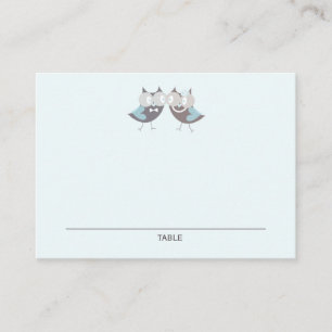 Whimsical Cute Wedding Owls Wedding Place Cards