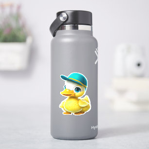 Whimsical cute yellow rubber duck decal