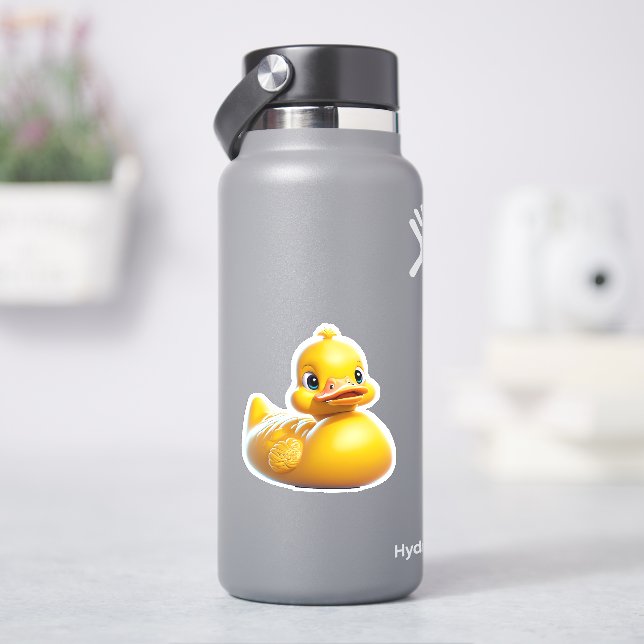 Whimsical cute yellow rubber duck decal (HydroFlask)