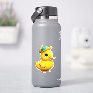 Whimsical cute yellow rubber duck decal