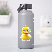 Whimsical cute yellow rubber duck decal