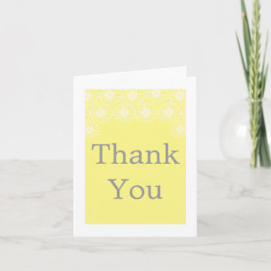 Whimsical Daisies Wedding Thank You Card