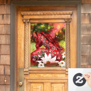 Whimsical Daisy Horse Laying in Field Abstract Art