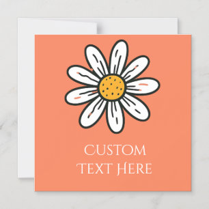 Whimsical Daisy – Playful Floral Accent Magnetic Invitation