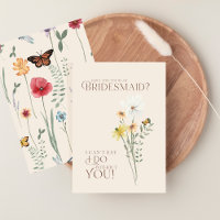 Whimsical Daisy Yellow Wildflowers Bridesmaid