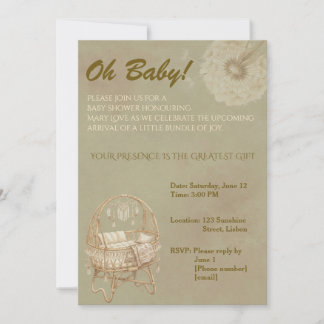 Whimsical Dandelion Baby Shower Invitation