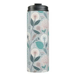 Whimsical Dandelion & Floral Folk Art Seamless (2) Thermal Tumbler