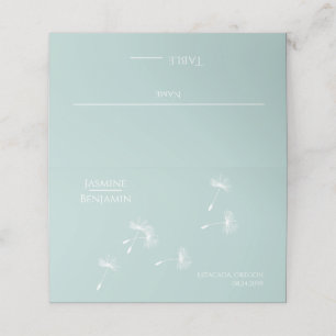 Whimsical Dandelion Wedding Place / Escort Card