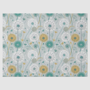 Whimsical Dandelion - Yellow, White & Teal Tissue Paper