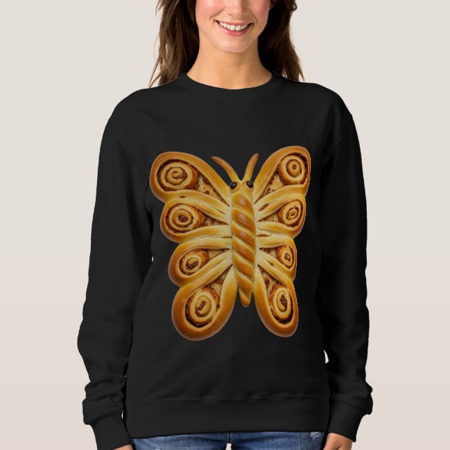 Whimsical Danish Pastry Butterfly Sweatshirt (Front)