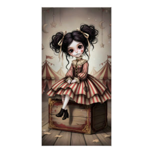 Whimsical Dark Circus Doll Poster