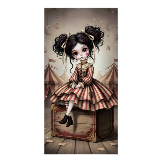Whimsical Dark Circus Doll Poster (Front)
