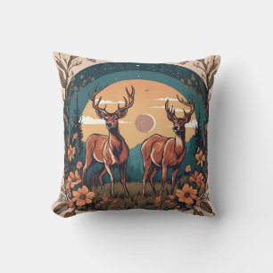 Whimsical Deer Grazing D10 Cushion
