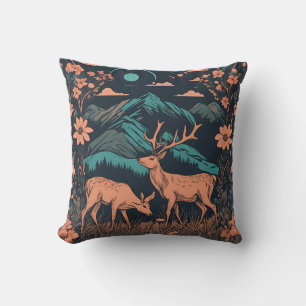 Whimsical Deer Grazing D8 Cushion