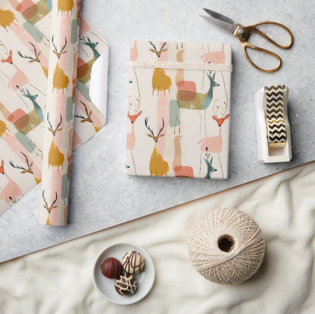 Whimsical deer wrapping paper (Crafts)