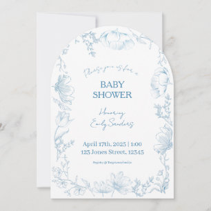 Whimsical Delft Baby Shower Invitation
