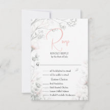 Whimsical Delicate Blush Floral Branch