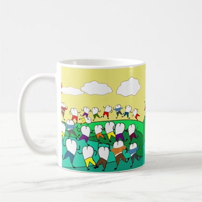 Whimsical Dental  Tooth Art   Coffee Mug (Left)