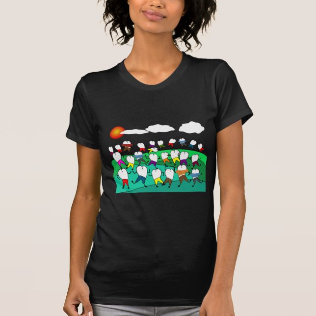 Whimsical Dental  Tooth Art Gifts T-Shirt (Front)