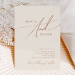 Whimsical Desert | Beige Casual Wedding Invitation<br><div class="desc">This whimsical desert | beige casual wedding invitation is perfect for your simple rustic western beige and terracotta earth tones wedding. The neutral earthy boho colour palette is vintage southwestern with a modern retro feel. The script is a delicate minimalist handwritten calligraphy that is quite elegant and romantic. The product...</div>