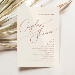 Whimsical Desert   Beige Couples Shower Invitation