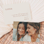 Whimsical Desert Beige Faded Photo Bridesmaid Card<br><div class="desc">This whimsical desert beige faded photo bridesmaid card is perfect for your simple rustic western beige and terracotta earth tones wedding. The neutral earthy boho colour palette is vintage southwestern with a modern retro feel. The script is a delicate minimalist handwritten calligraphy that is quite elegant and romantic. The product...</div>