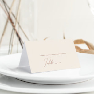 Whimsical Desert   Beige Folded Place Card
