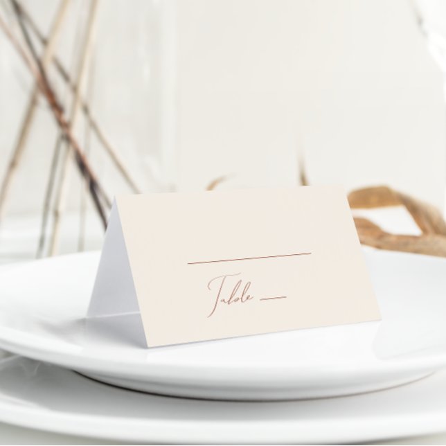 Whimsical Desert | Beige Folded Place Card (Creator Uploaded)