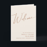 Whimsical Desert | Beige Folded Wedding Programme<br><div class="desc">This whimsical desert | beige folded wedding program is perfect for your simple rustic western beige and terracotta earth tones wedding. The neutral earthy boho colour palette is vintage southwestern with a modern retro feel. The script is a delicate minimalist handwritten calligraphy that is quite elegant and romantic. The product...</div>