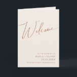 Whimsical Desert | Beige Folded Wedding Programme<br><div class="desc">This whimsical desert | beige folded wedding program is perfect for your simple rustic western beige and terracotta earth tones wedding. The neutral earthy boho colour palette is vintage southwestern with a modern retro feel. The script is a delicate minimalist handwritten calligraphy that is quite elegant and romantic. The product...</div>