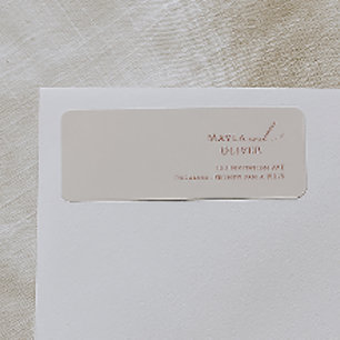 Whimsical Desert   Beige Return Address Label