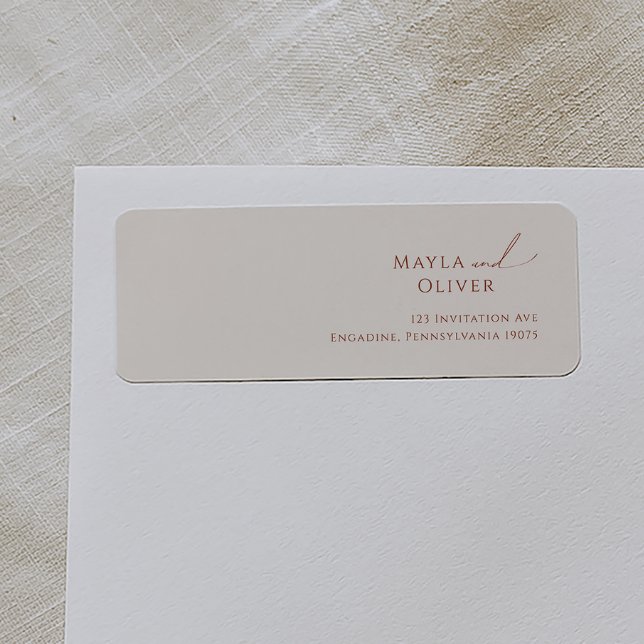 Whimsical Desert | Beige Return Address Label (Creator Uploaded)