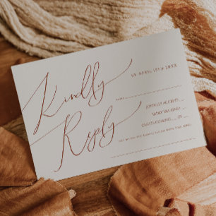 Whimsical Desert Beige Song Request RSVP Card