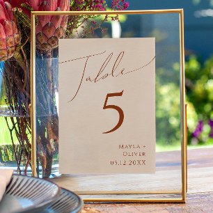 Whimsical Desert   Beige table number