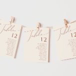 Whimsical Desert | Beige Table Number Chart<br><div class="desc">This whimsical desert | beige table number chart is perfect for your simple rustic western beige and terracotta earth tones wedding. The neutral earthy boho colour palette is vintage southwestern with a modern retro feel. The script is a delicate minimalist handwritten calligraphy that is quite elegant and romantic. The product...</div>