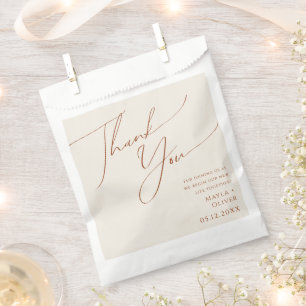 Whimsical Desert Beige Thank You Favour Bags