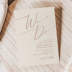 Whimsical Desert   Beige We Do Wedding Invitation