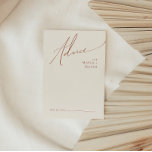 Whimsical Desert | Beige Wedding Advice Card<br><div class="desc">This whimsical desert | beige wedding advice card is perfect for your simple rustic western beige and terracotta earth tones wedding. The neutral earthy boho colour palette is vintage southwestern with a modern retro feel. The script is a delicate minimalist handwritten calligraphy that is quite elegant and romantic. The product...</div>