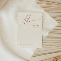 Whimsical Desert | Beige Wedding Advice Card