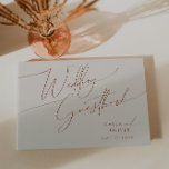 Whimsical Desert | Beige Wedding Guestbook<br><div class="desc">This whimsical desert | beige wedding guestbook is perfect for your simple rustic western beige and terracotta earth tones wedding. The neutral earthy boho colour palette is vintage southwestern with a modern retro feel. The script is a delicate minimalist handwritten calligraphy that is quite elegant and romantic. The product is...</div>